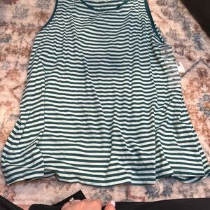 Old Navy Blue and Black Asymmetrical Sleeveless Tank Top